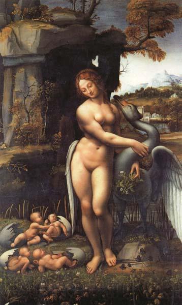 LEONARDO da Vinci Leda and the Swan Norge oil painting art